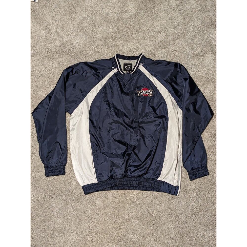 G-III Sports Mens XL Windbreaker Pullover Cleveland Cavaliers Unzip Sleeves Cavs